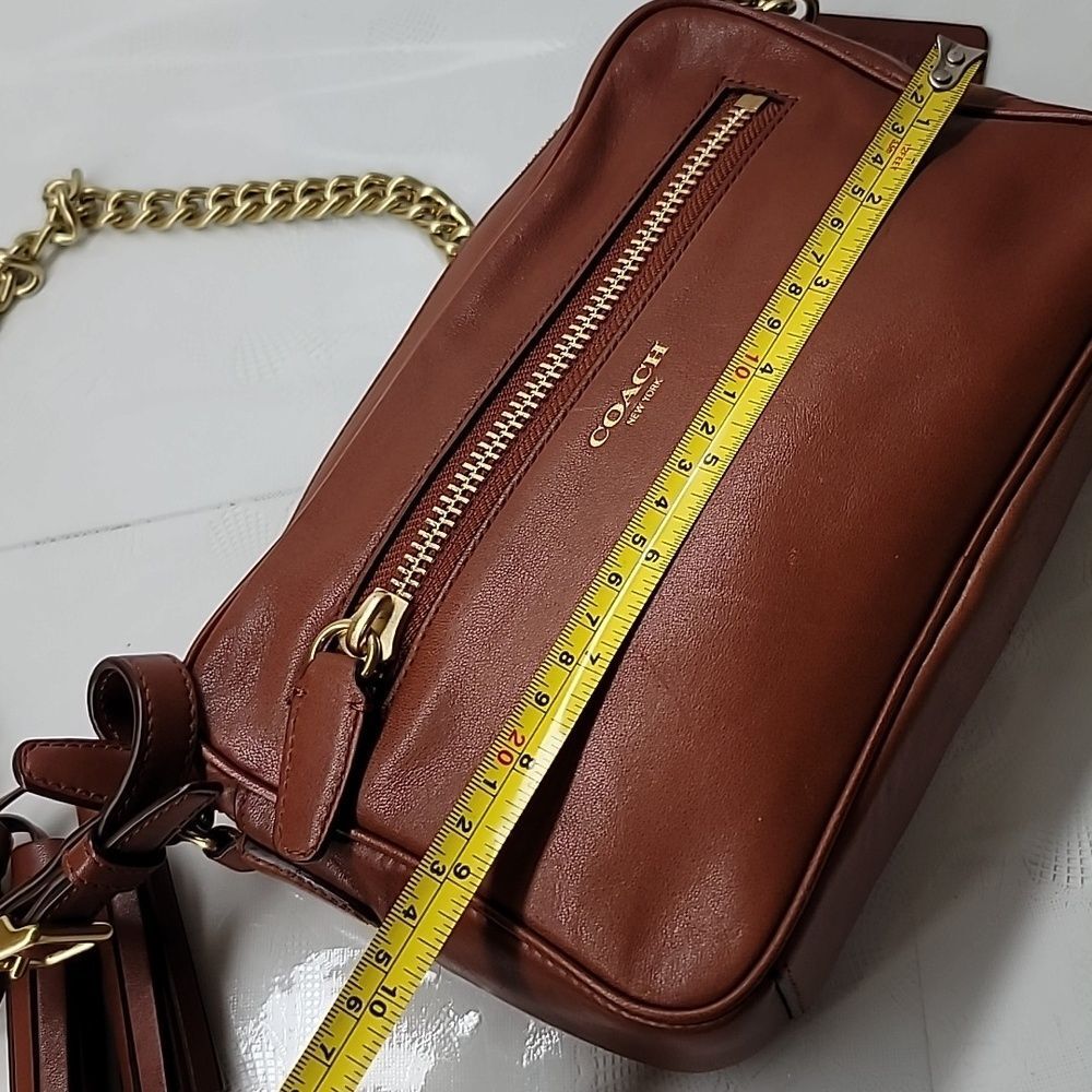 Coach Legacy Leather Flight Bag In Rich Brown With Gold Hardware - Picture 9 of 12